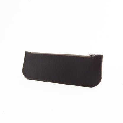 Brown Leather Zip Case