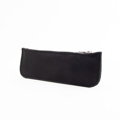 Black Leather Zip Case