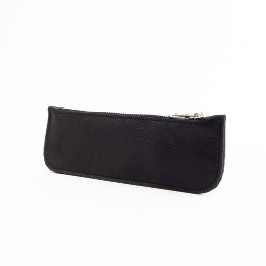 Black Leather Zip Case