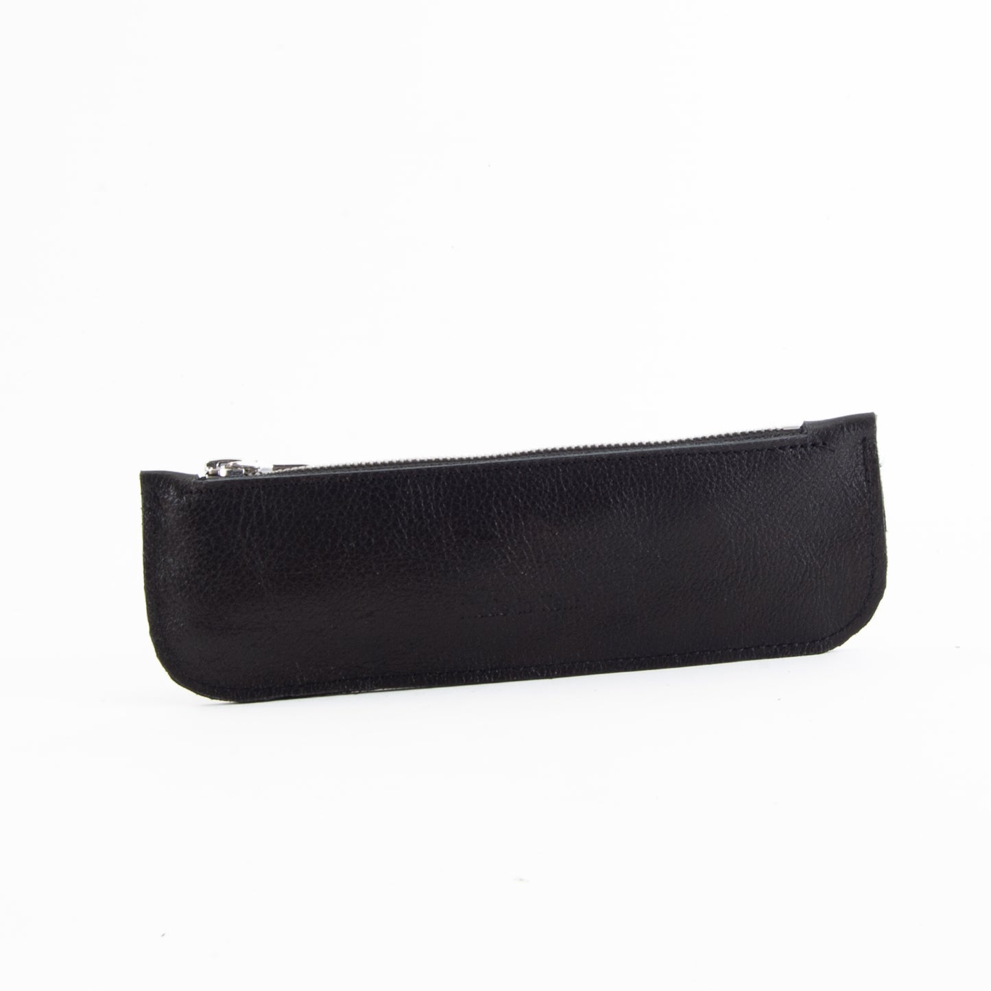 Black Leather Zip Case