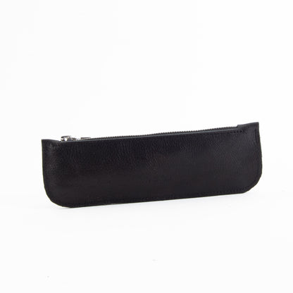 Black Leather Zip Case