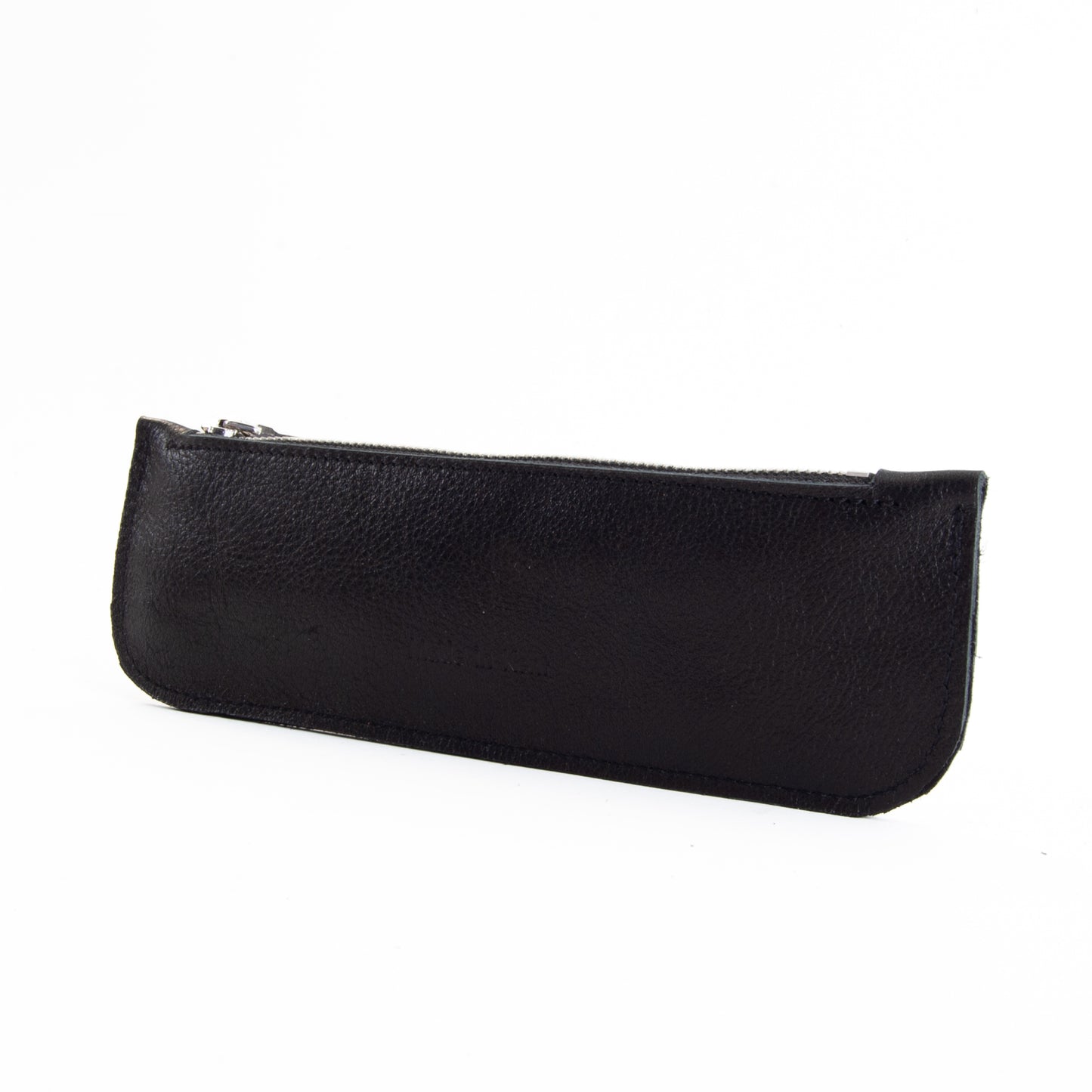 Black Leather Zip Case