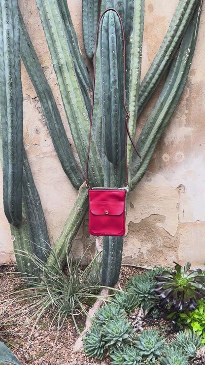 Silene Mini Leather Bag - Red