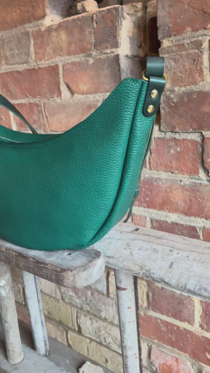 Musa Leather Sling Bag - Teal