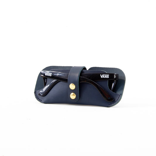 Navy Leather Glasses Cover