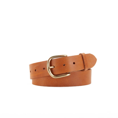 Leather Jeans Belt - Tan