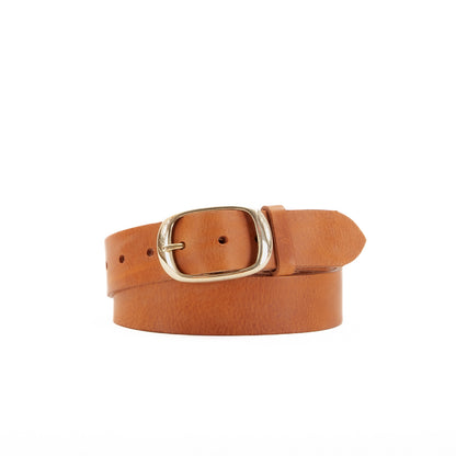 Leather Jeans Belt - Tan