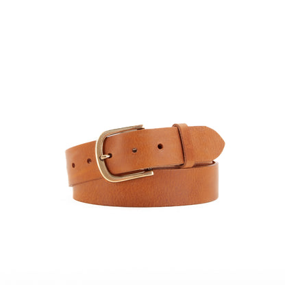Leather Jeans Belt - Tan