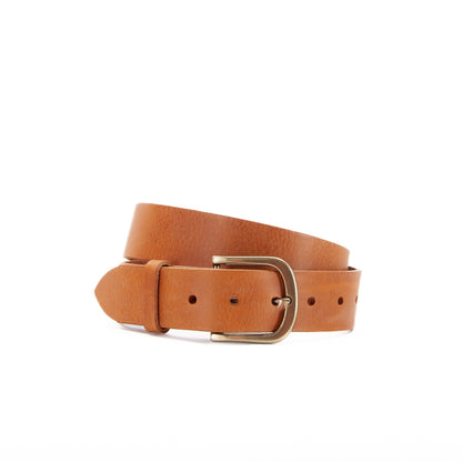 Leather Jeans Belt - Tan